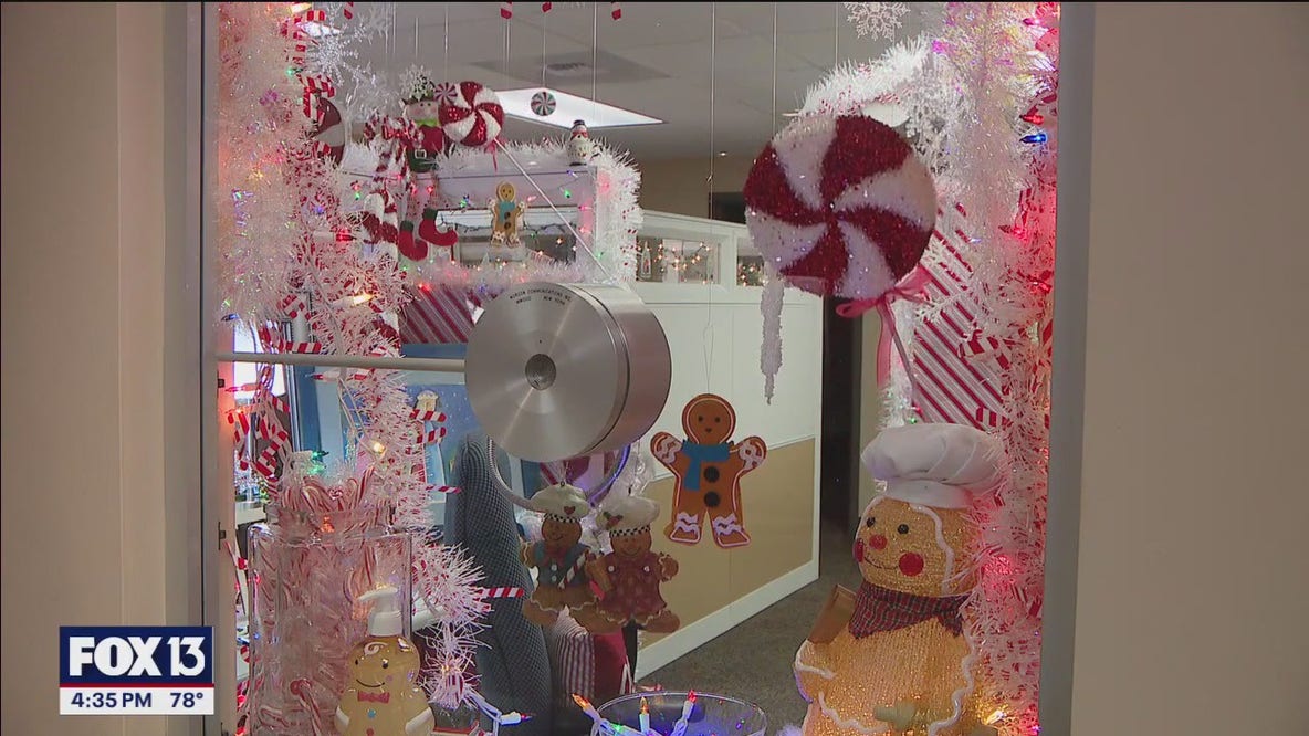 Long-time Tampa city worker brings holiday feel to her workspace